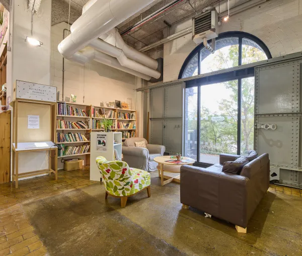 Create Centre Library with sofas